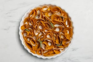 Preparazione Torta salata di petali di zucca - Fase 2