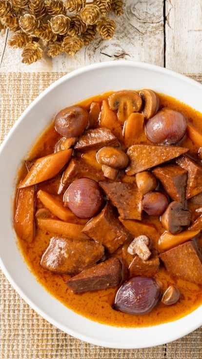 Boeuf bourguignon vegano