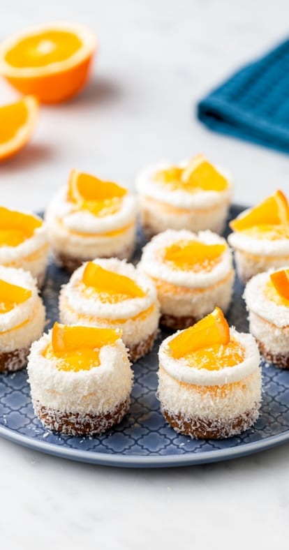 Mini cheesecake all'arancia