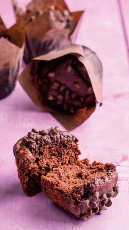 Muffin al cioccolato vegani