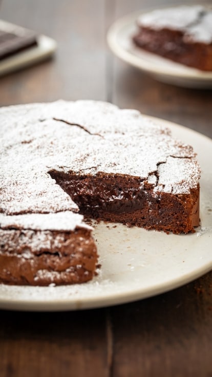 Torta al cioccolato con cuore morbido