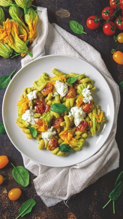 Pasta con crema di zucchine