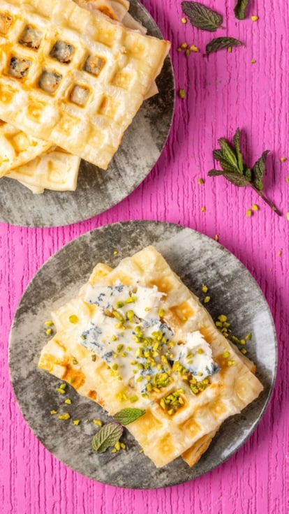 Waffle di sfoglia ripieni di Gorgonzola DOP