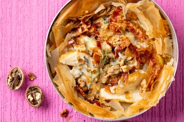 Torta salata di pasta fillo in friggitrice ad aria 