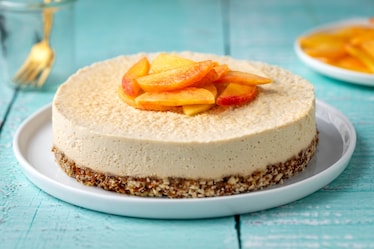Cheesecake vegana alle pesche
