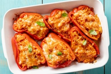 Peperoni ripieni di riso
