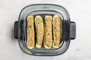 Preparazione Zucchine ripiene in friggitrice ad aria  - Fase 3