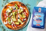 Pizza vegetariana zucchine e feta