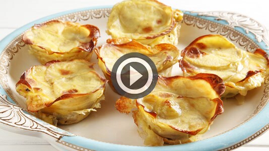 Guarda il video dei Cestini di patate alla fontina filante