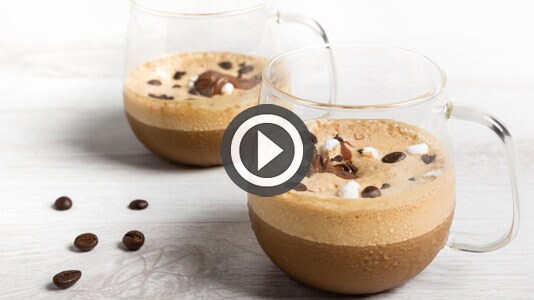 Guarda il video dello Spumone al caffè e crema di nocciole al cioccolato