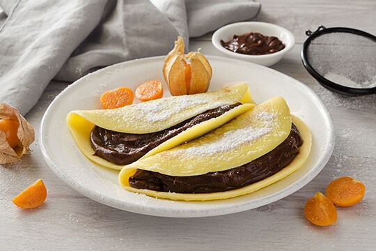 Guarda il video delle Crêpes alla crema di cioccolato