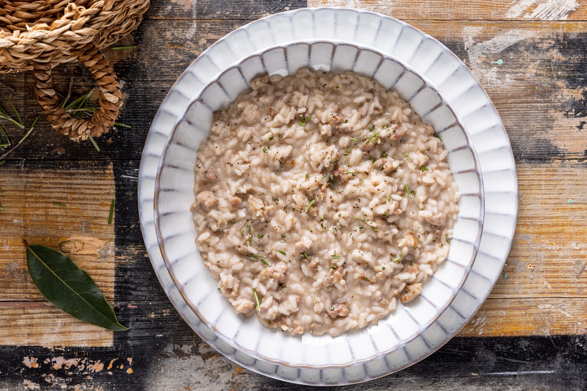 Risotto con salsiccia ricetta