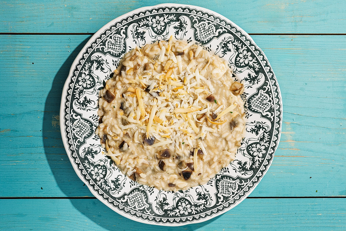 Risotto alla provola e melanzane ricetta