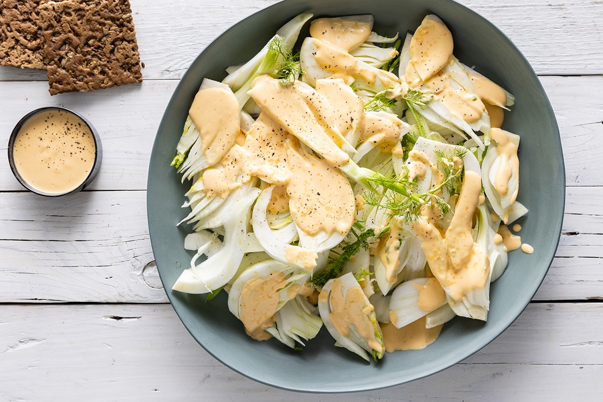 Insalata di finocchi con maionese piccante ricetta