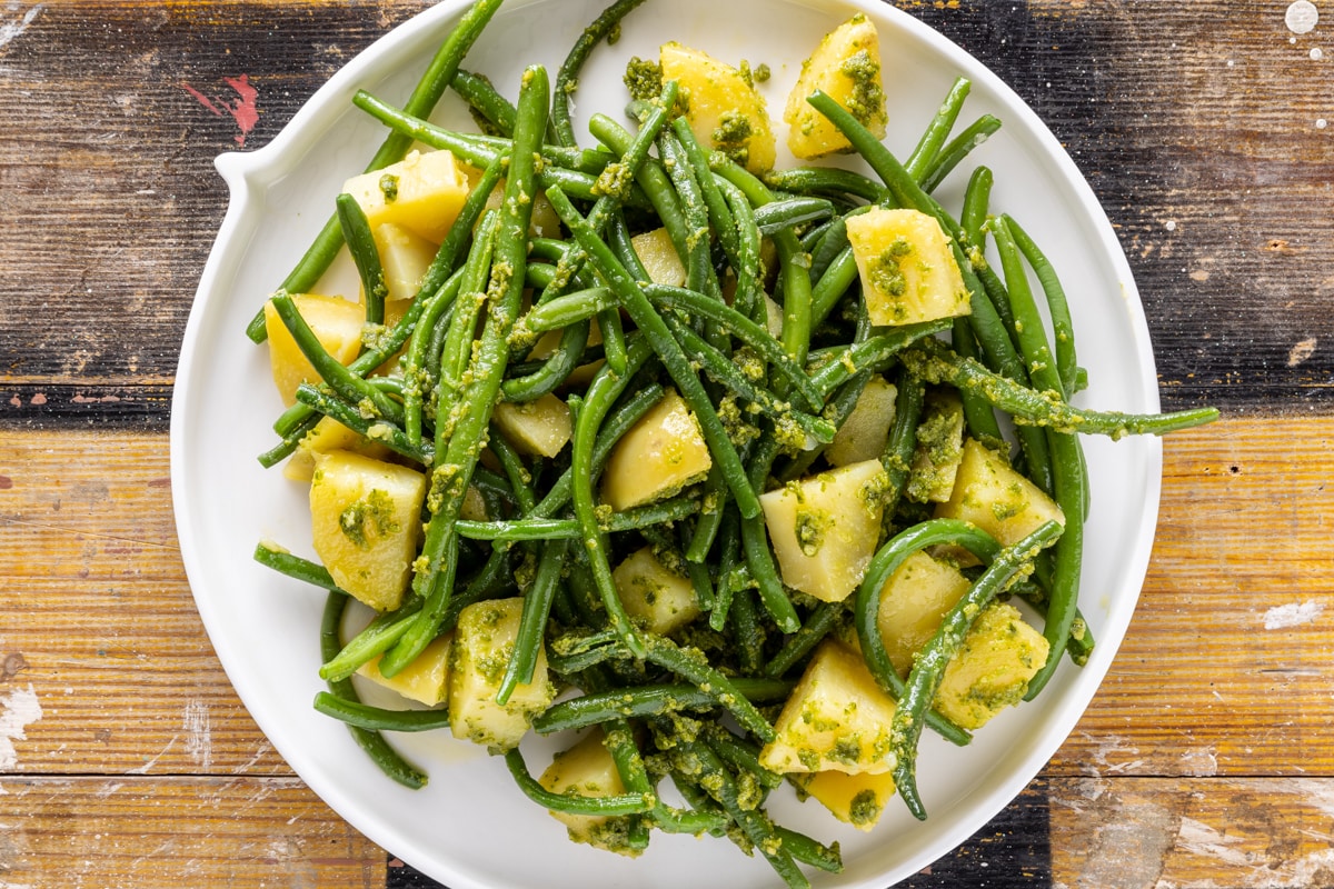 Fagiolini al pesto ricetta