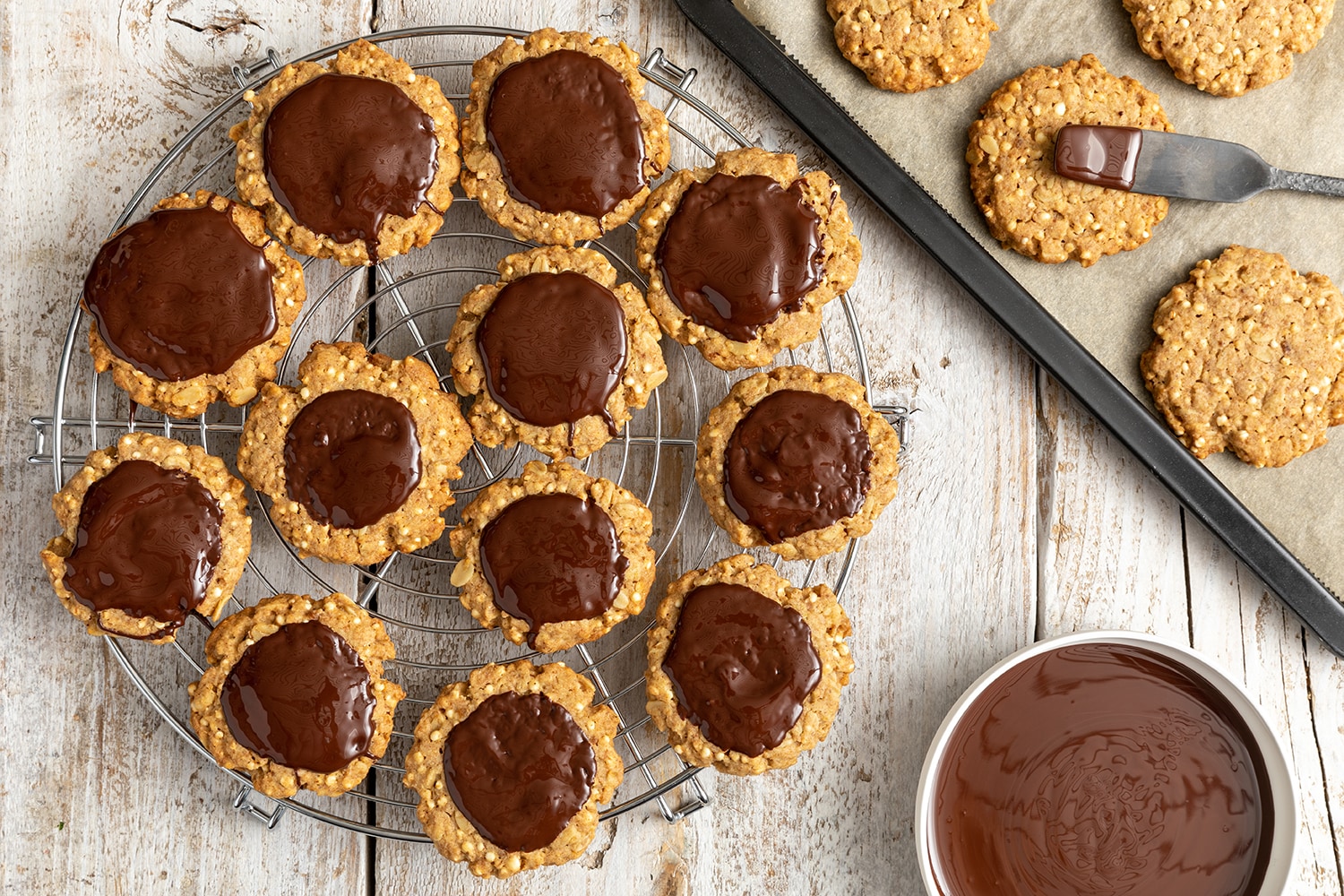 Biscotti integrali all’avena e cioccolato  ricetta