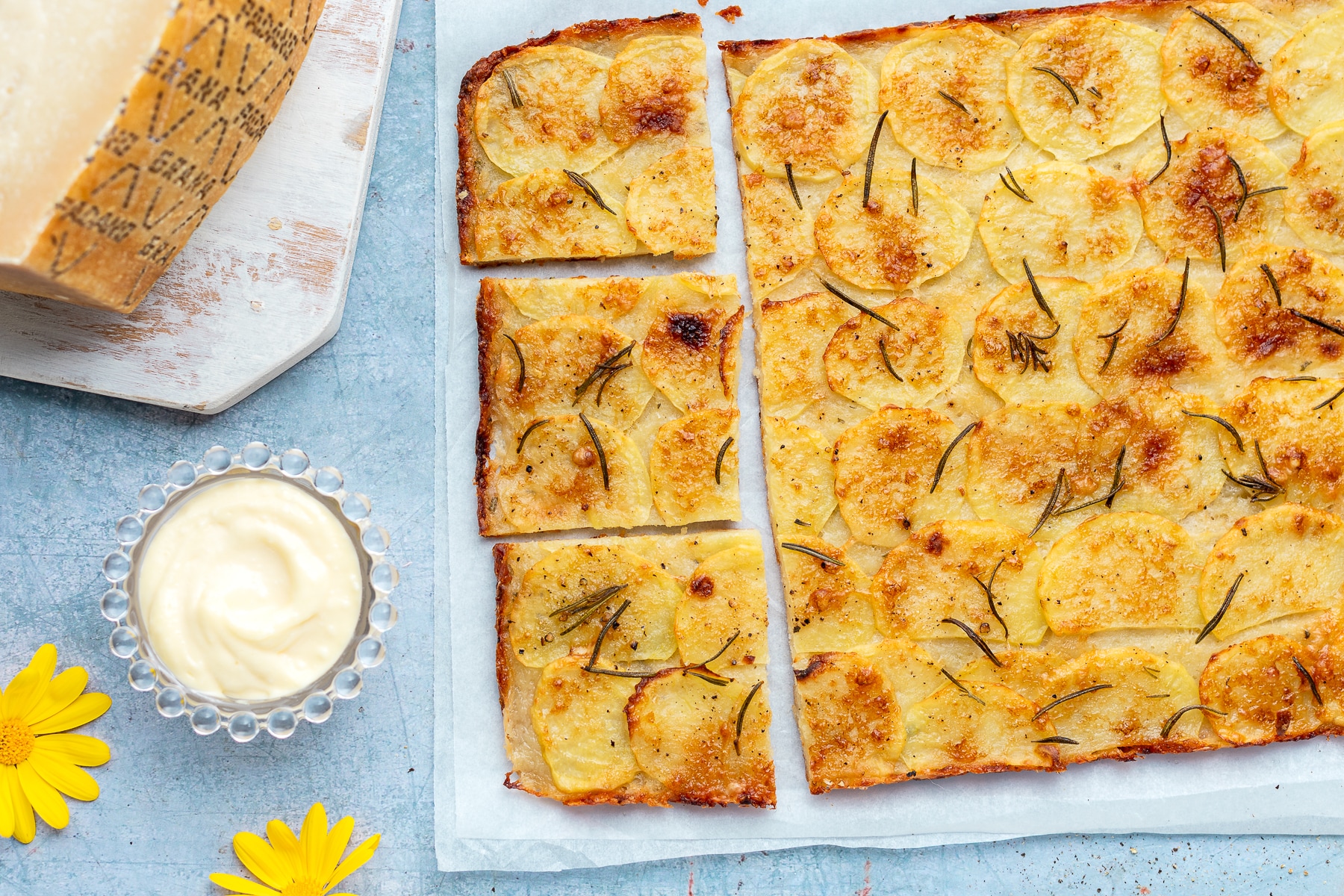 Schiacciata di patate con Grana Padano ricetta