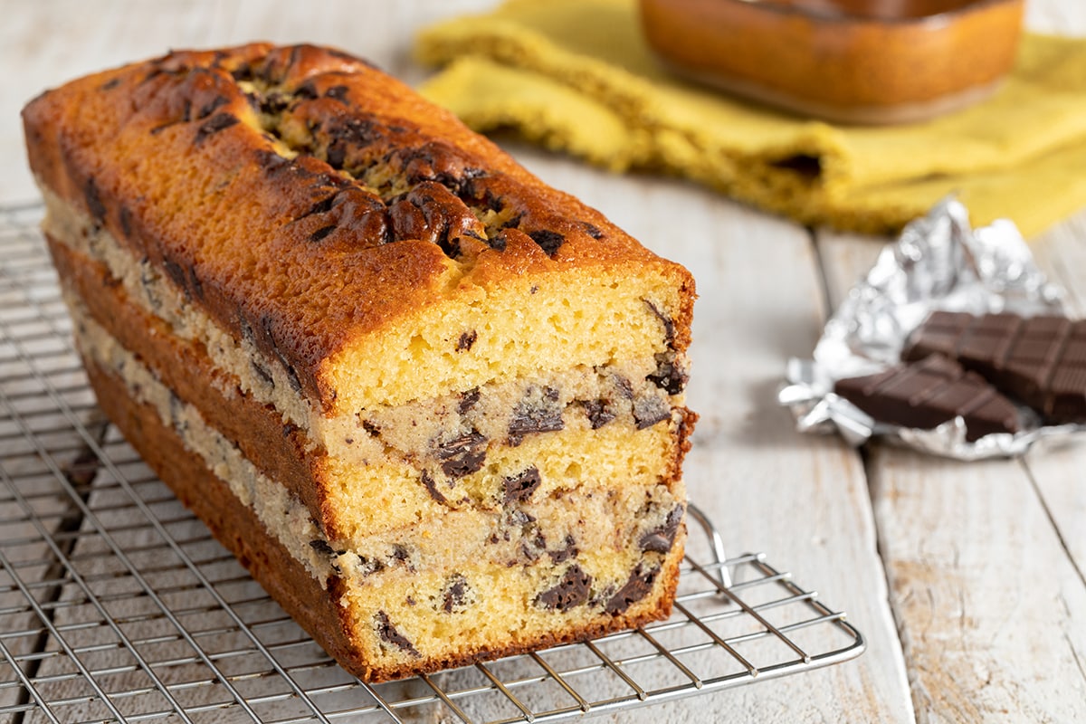 Plumcake con cioccolato e strati di crema cookies ricetta