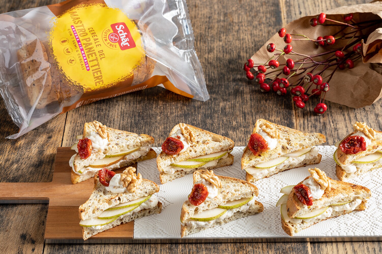 Mini sandwich senza glutine con mousse di gorgonzola ricetta
