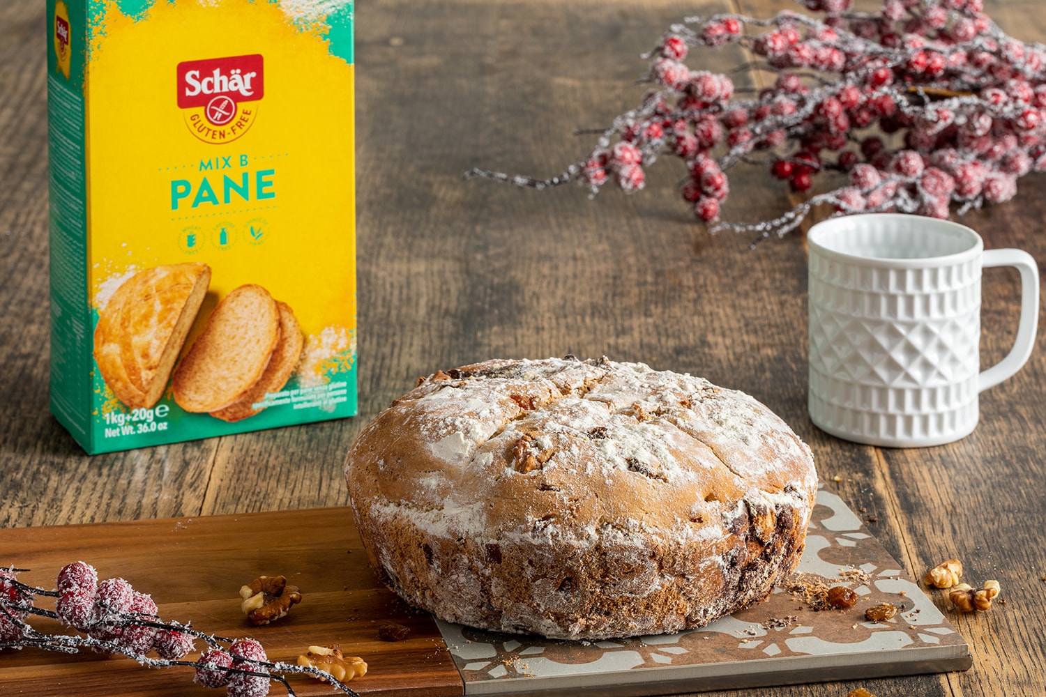 Pane rustico senza glutine con arancia candita e cioccolato ricetta