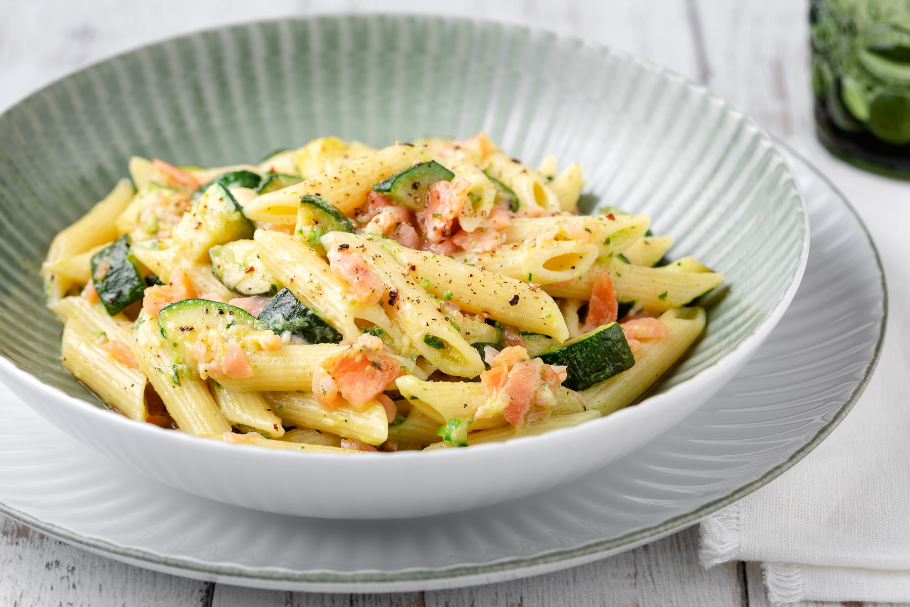 Pasta salmone e zucchine - Il Ricettario della cucina