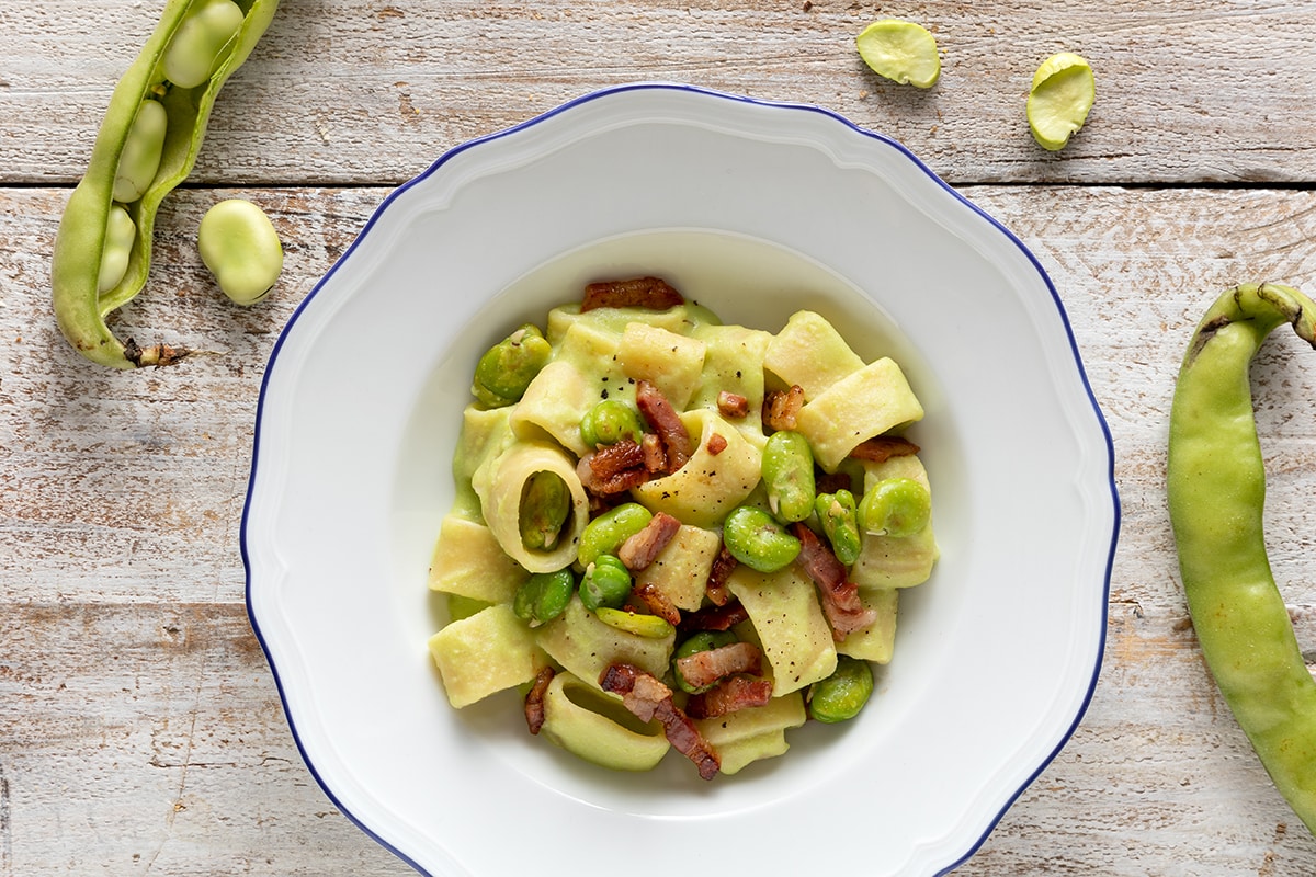 Pasta fave e pancetta ricetta