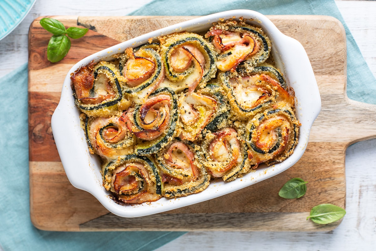 Involtini di zucchine al forno ricetta