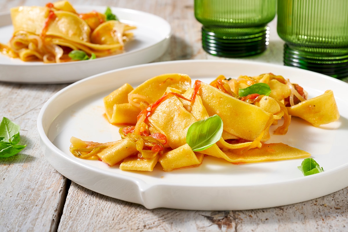 Pappardelle con verdure ricetta