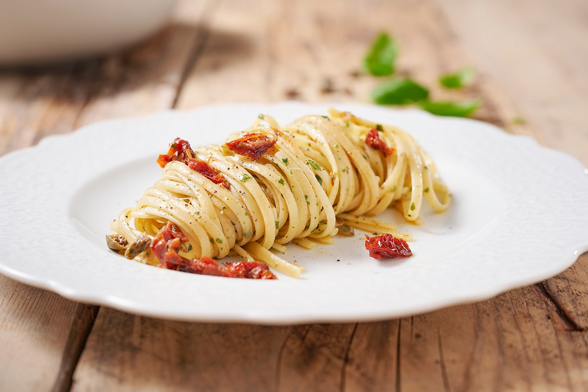 Pasta con pomodori secchi  ricetta