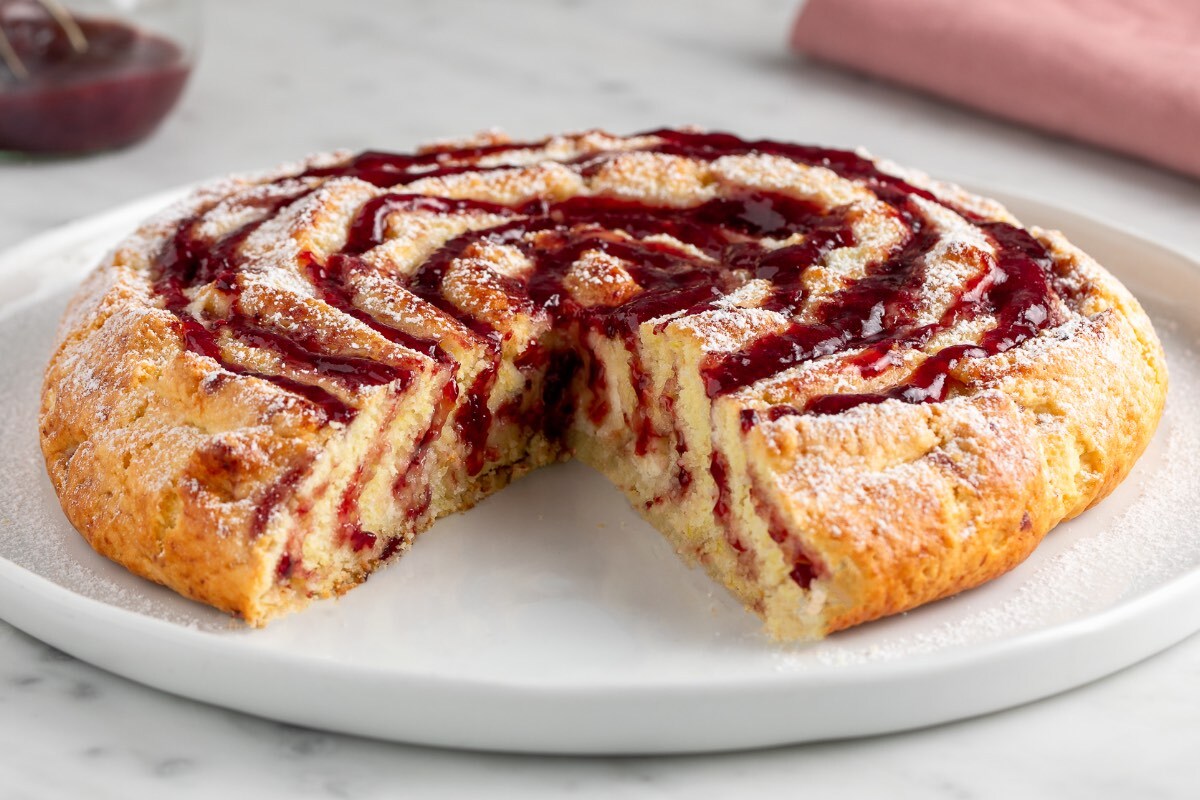 Torta girella alla marmellata ricetta