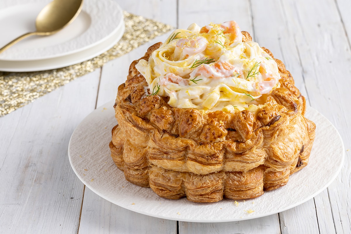 Vol au vent ripieno di tagliatelle ricetta