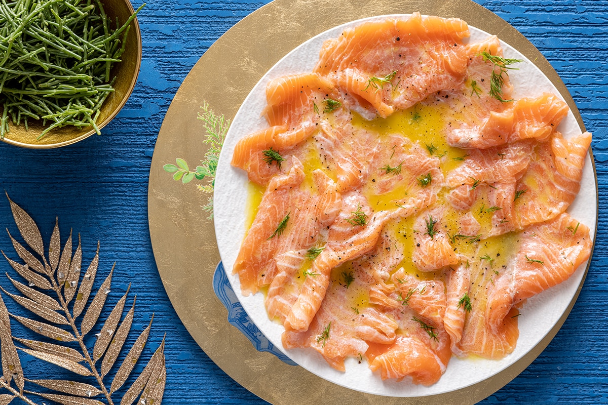 Carpaccio di salmone marinato ricetta