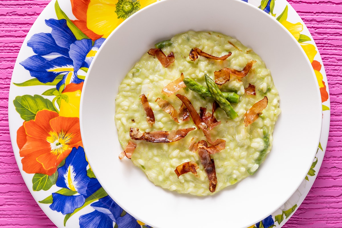 Risotto asparagi e speck ricetta