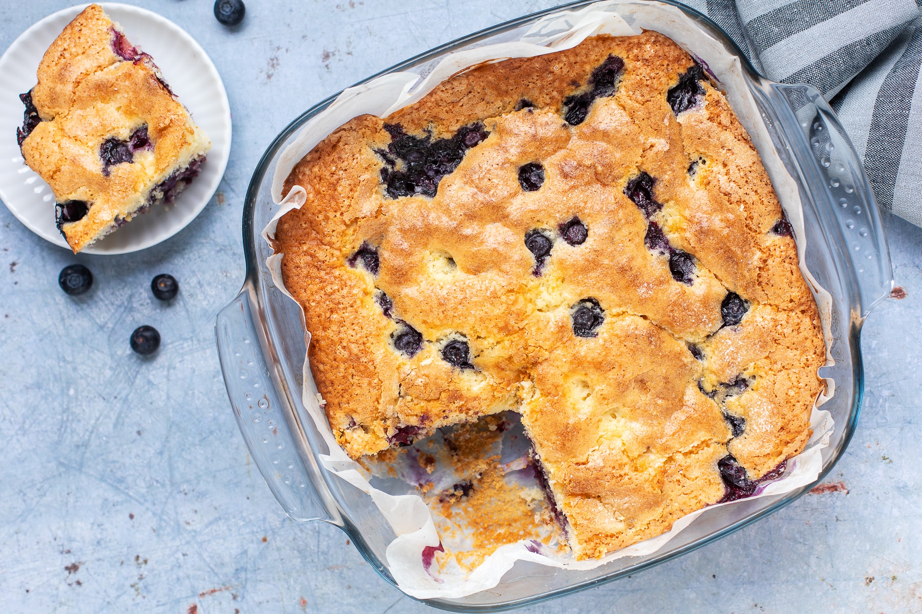 Ricetta Torta in teglia ai mirtilli - Cucchiaio d'Argento