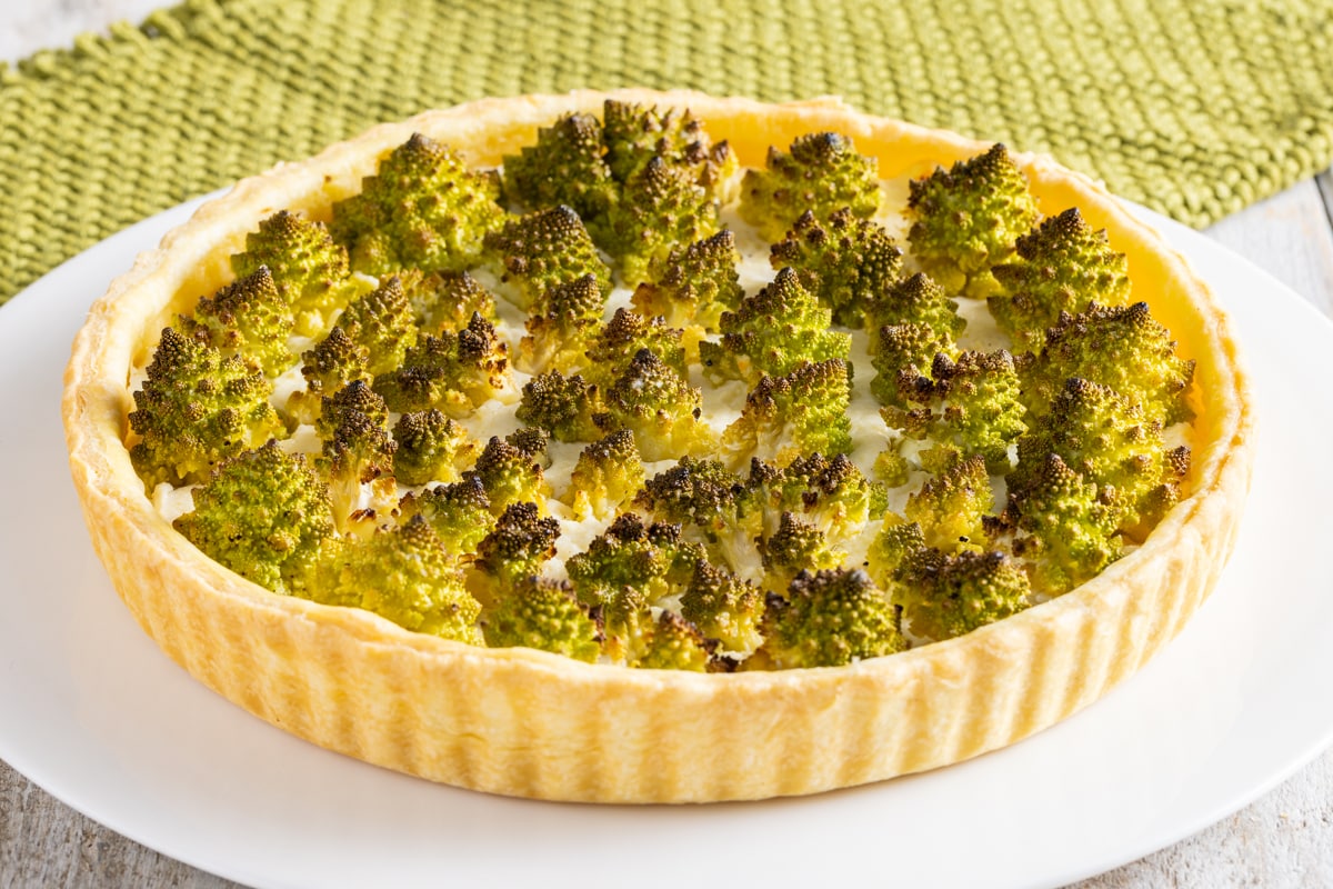 Torta salata con broccolo romanesco ricetta