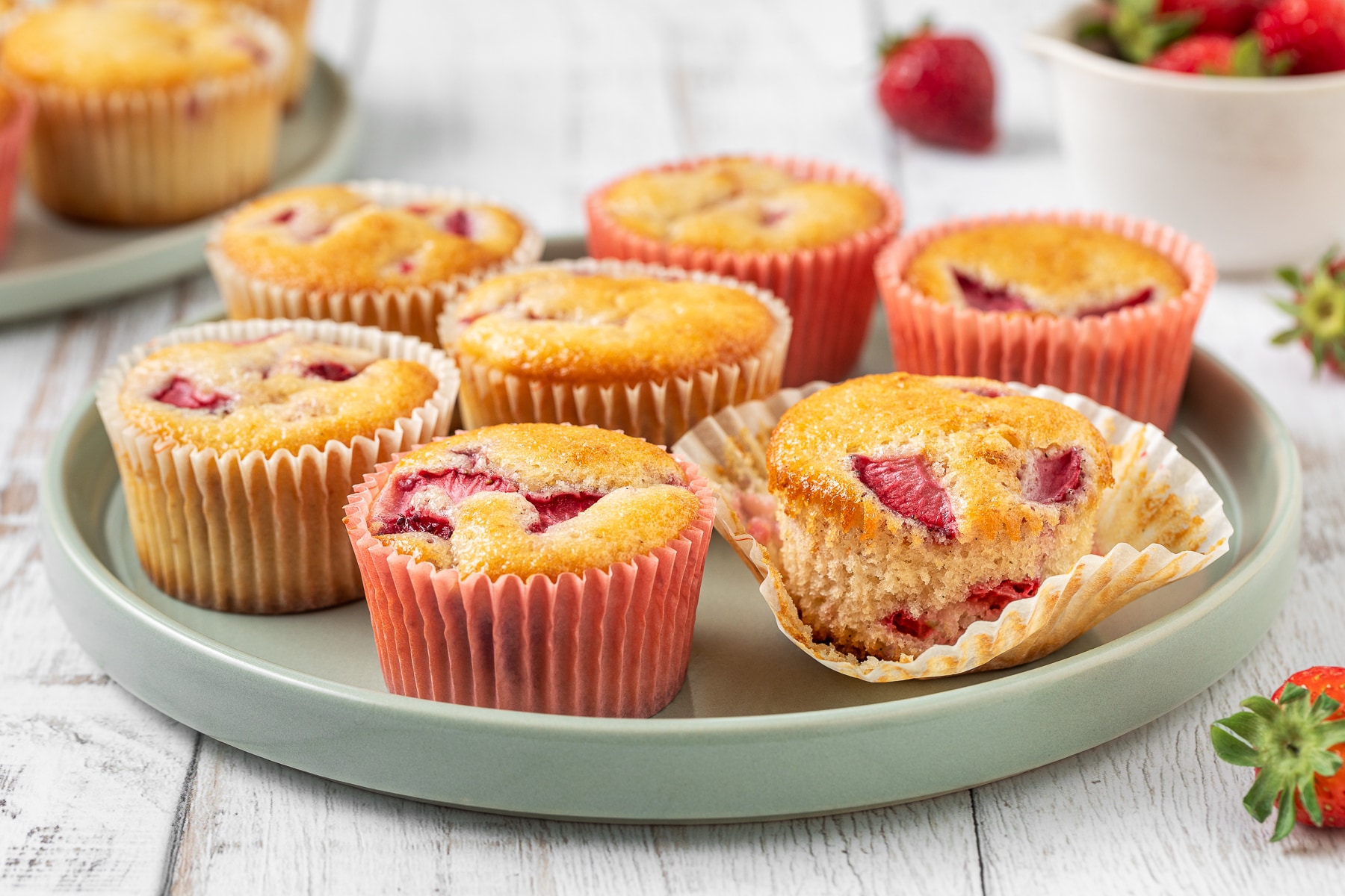 Muffin alle fragole ricetta