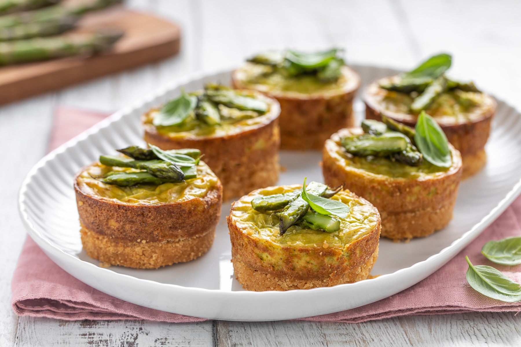 Cheesecake monoporzione agli asparagi ricetta