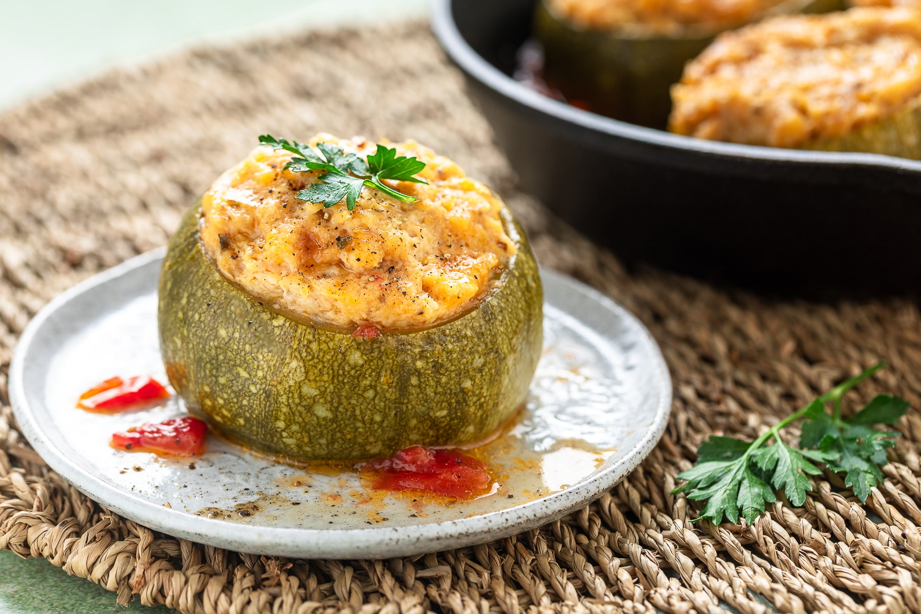 Zucchine ripiene in padella ricetta