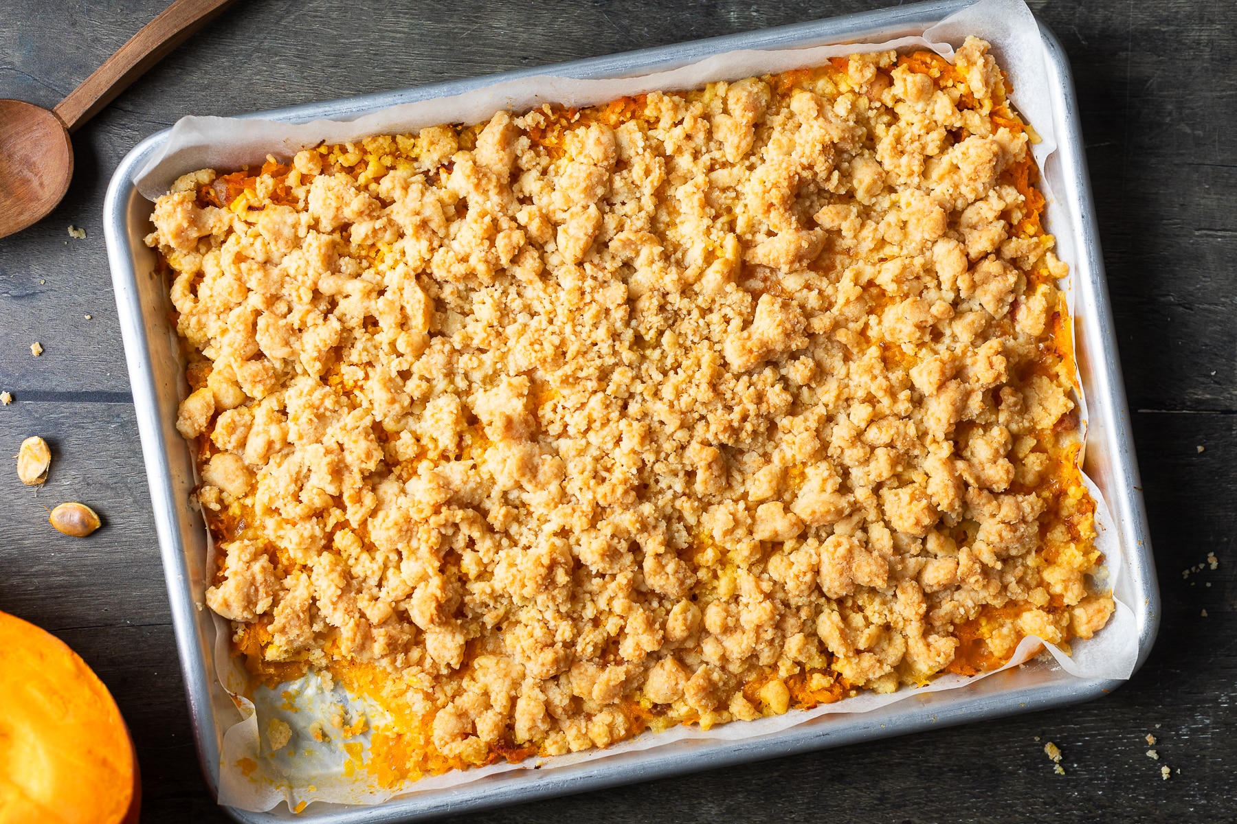 Crumble alla zucca in teglia ricetta