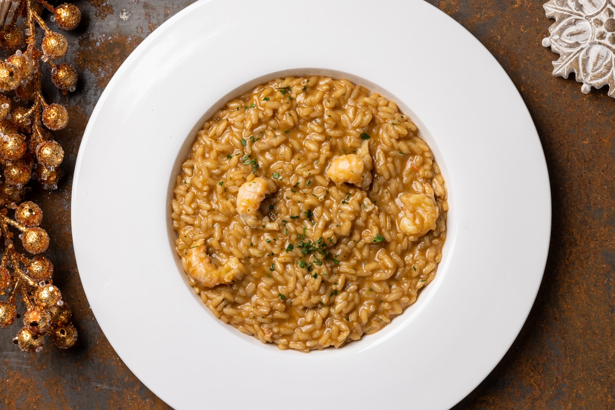 Risotto alla crema di scampi ricetta