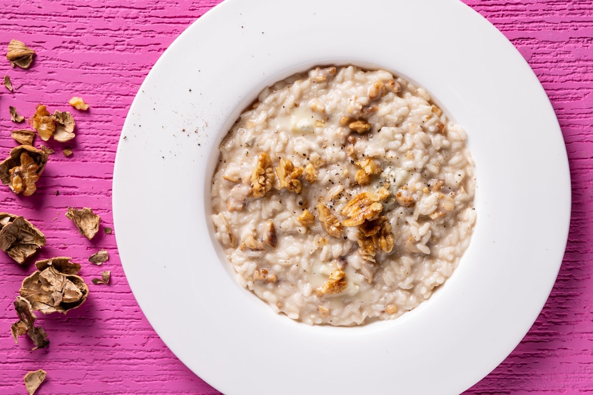 Risotto gorgonzola e noci ricetta