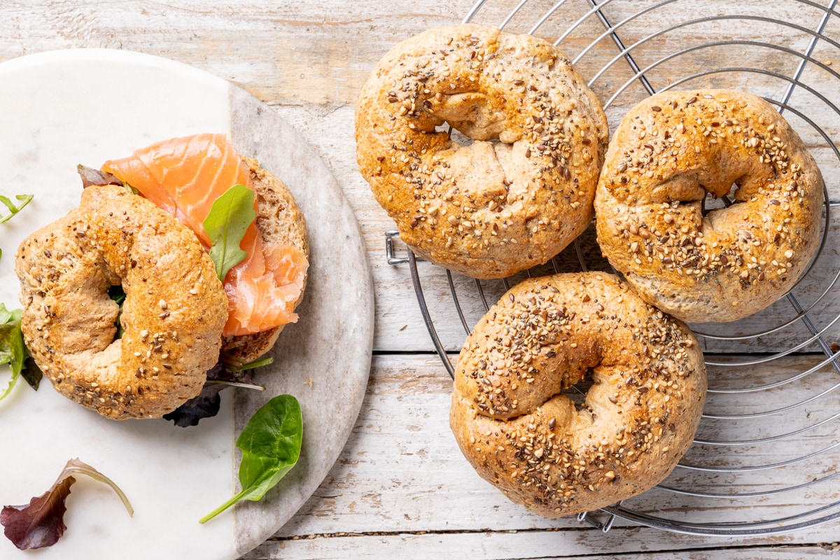 Bagels integrali con Philadelphia in friggitrice ad aria ricetta