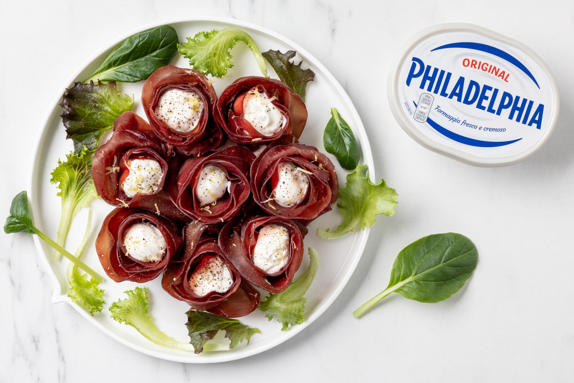 Bresaola con Philadelphia ricetta
