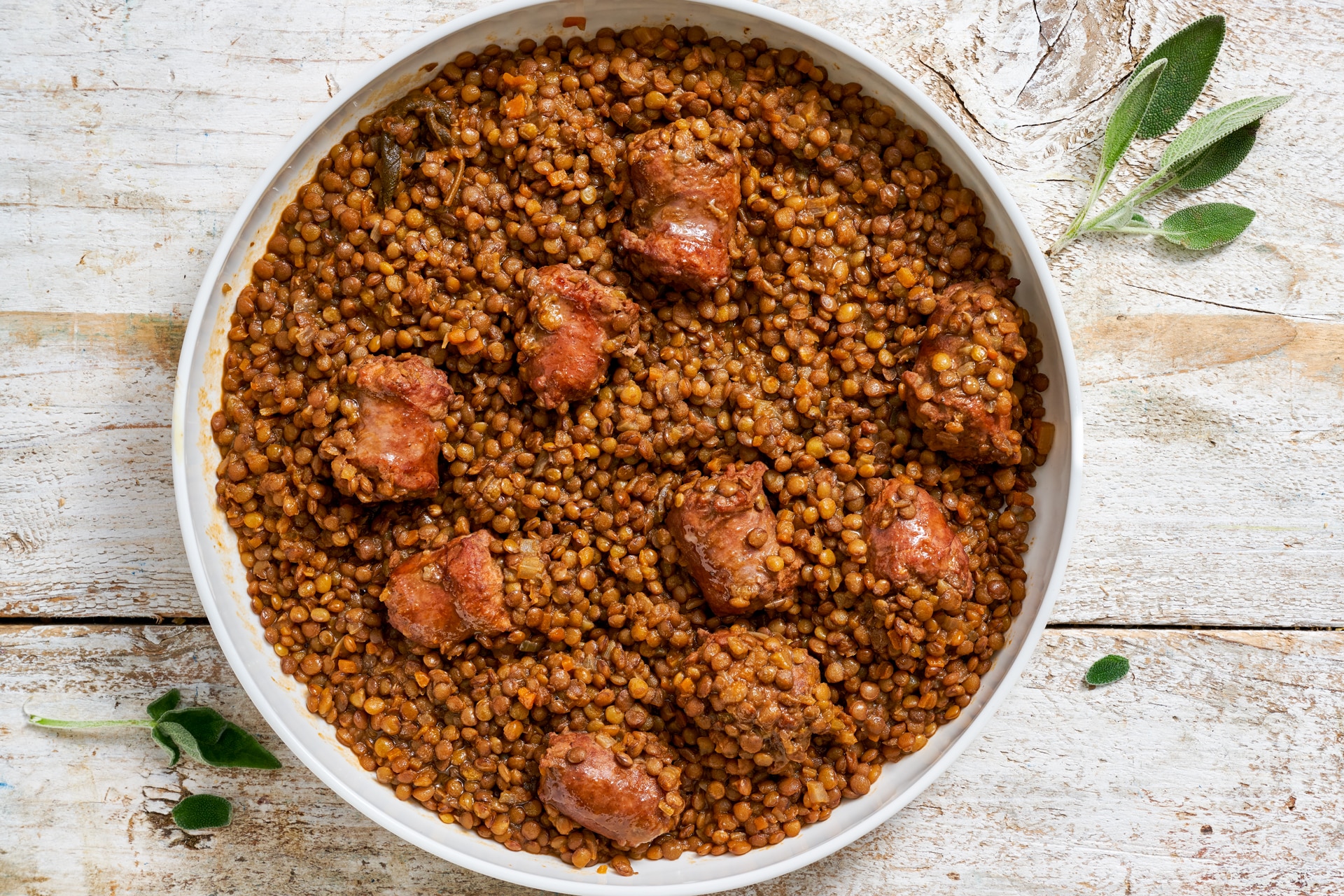 Lenticchie e salsiccia ricetta