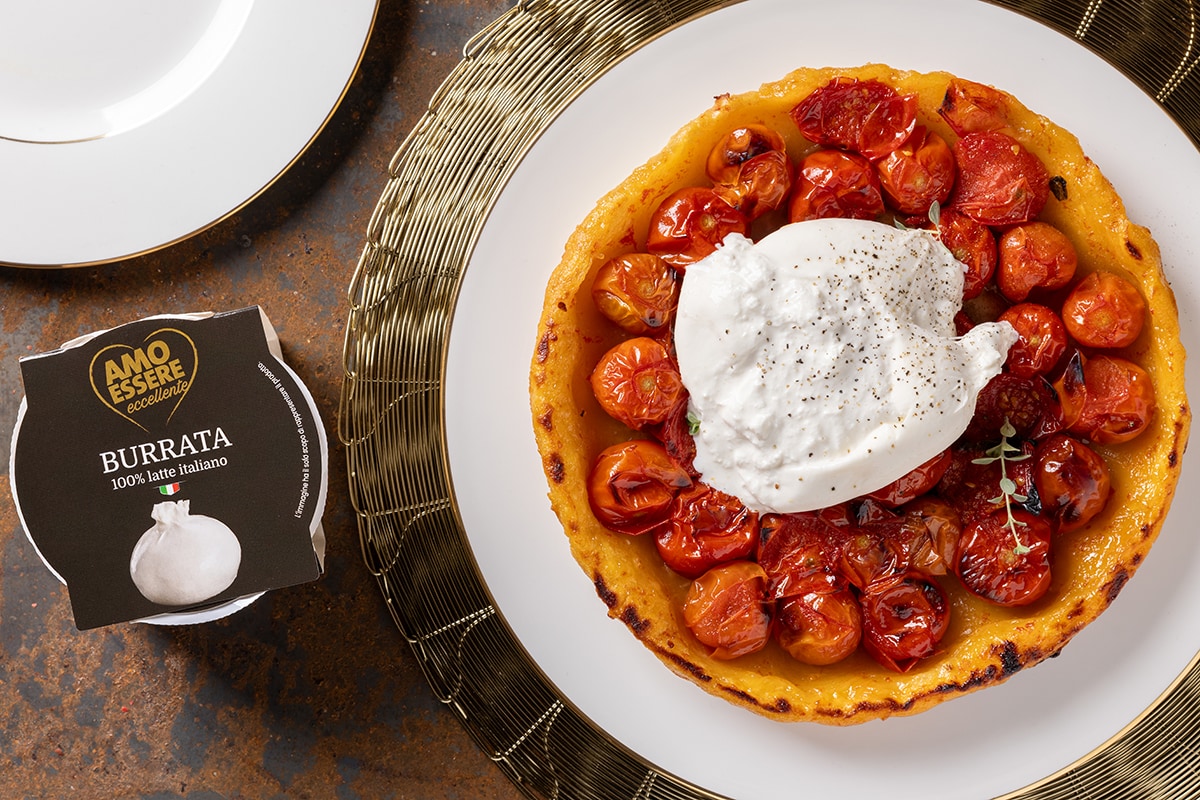 Tarte tatin pomodorini e burrata ricetta