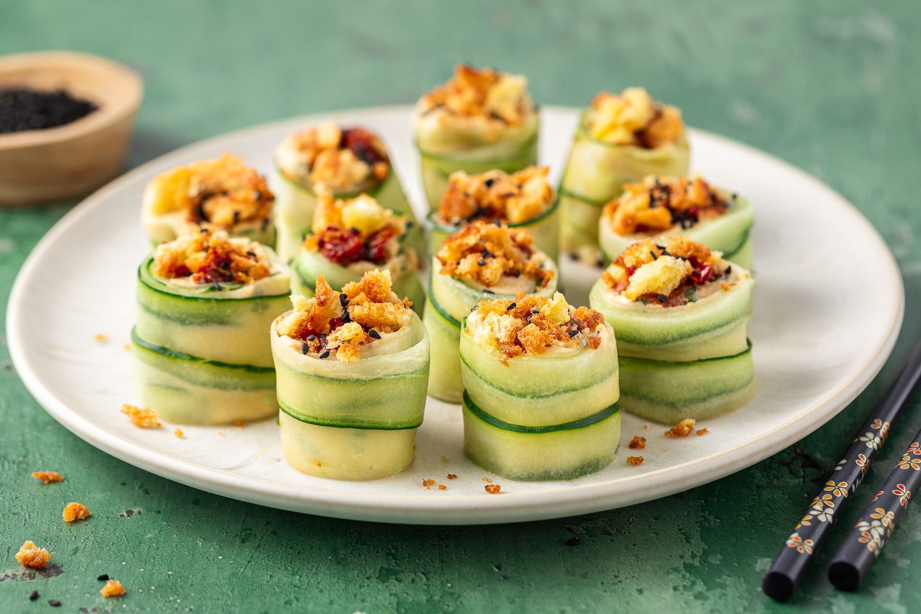 Rolls di cetriolo ricetta