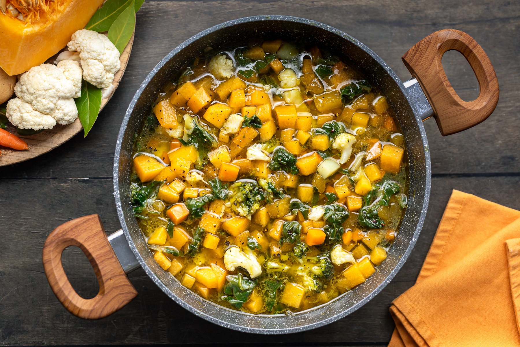 Minestrone con zucca ricetta